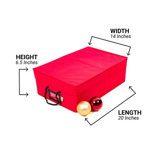 Santa's Bag 48ct. 3" Christmas Ornament Storage Box with Dividers